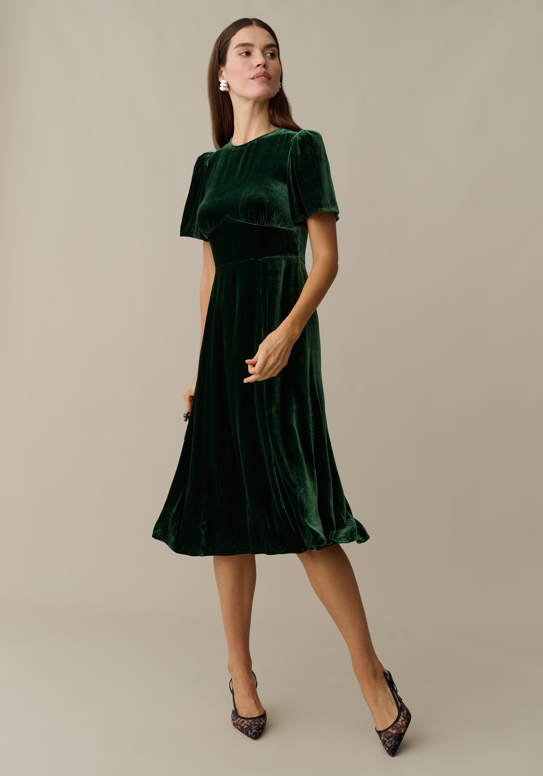 Amaris Silk Velvet Dress - Image 5