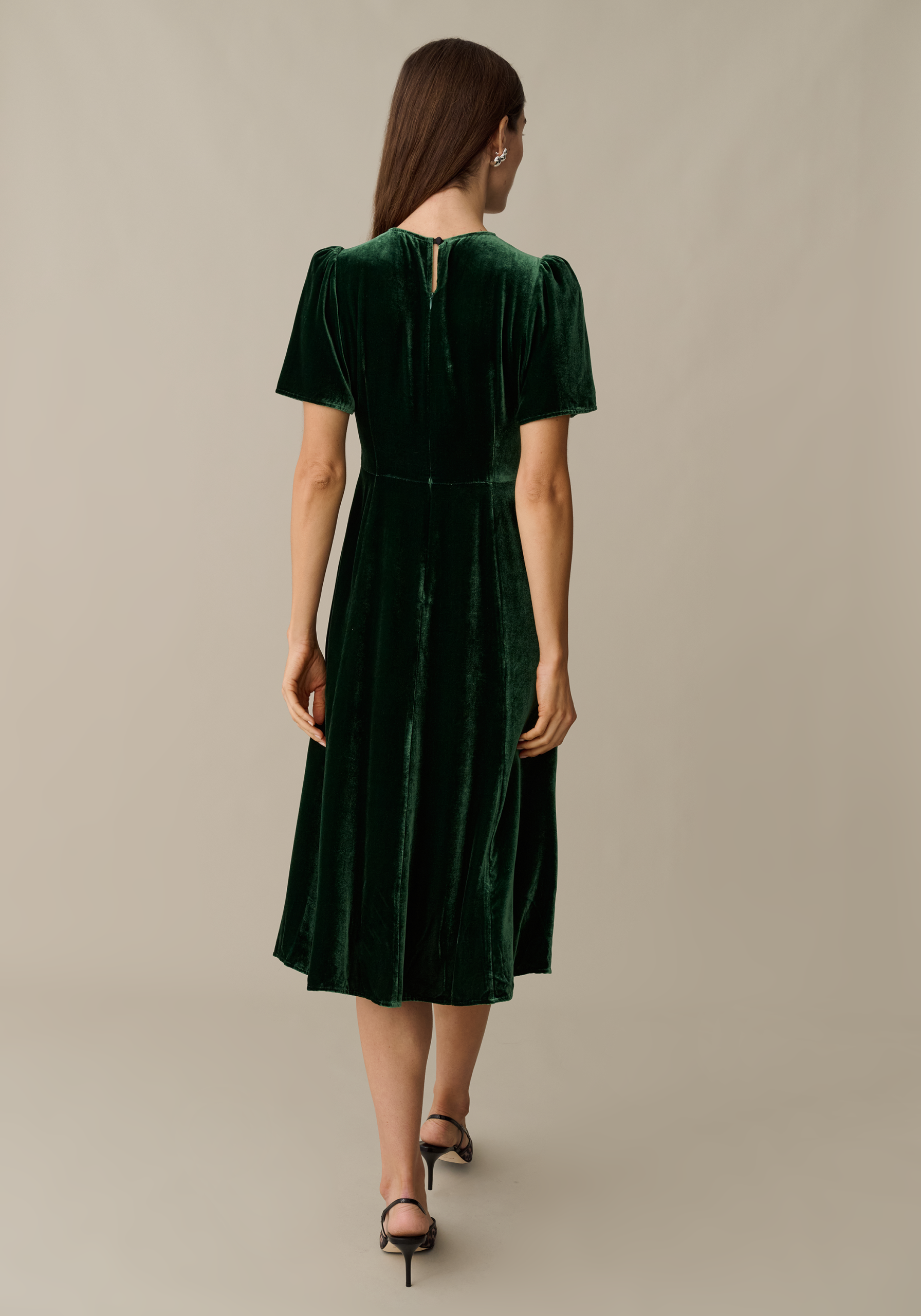 Amaris Silk Velvet Dress - Image 3