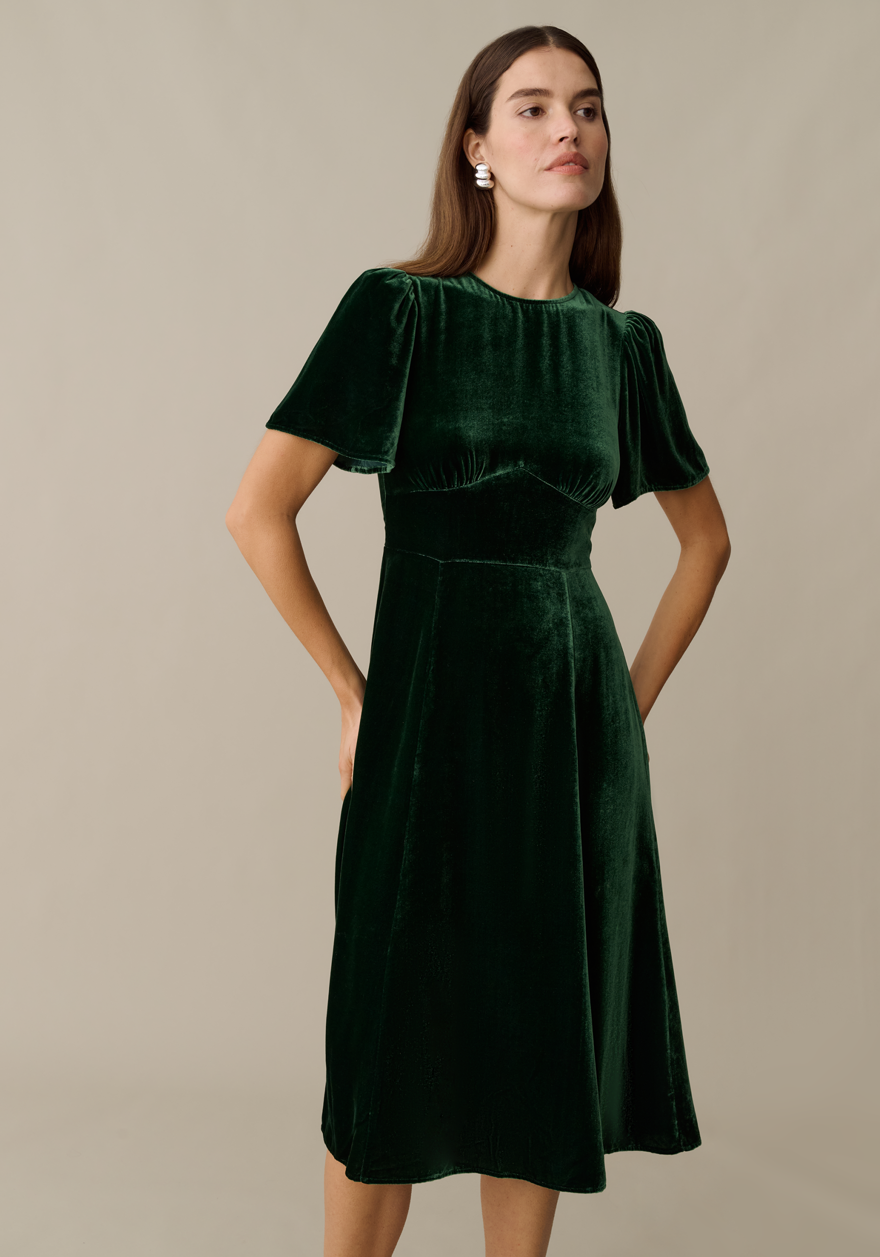 Amaris Silk Velvet Dress - Image 2